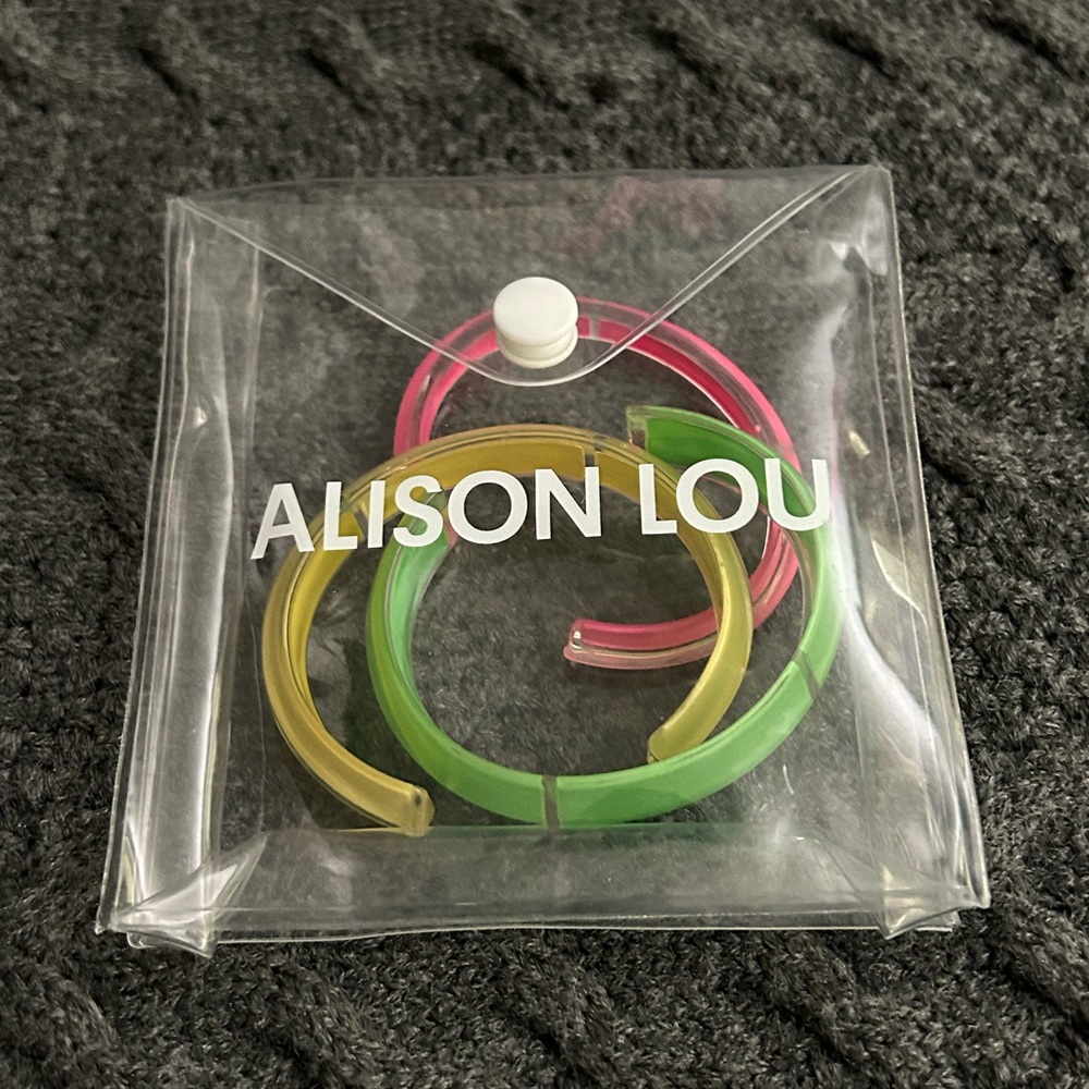 Set of Three (3) ALISON LOU Jelly Cuff Bracelets, Brand New - Picture 4 of 6